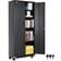 VEVOR Locking with Wheels Black Storage Cabinet 31.5x74.2"