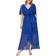 SL Fashions Flutter Sleeve Maxi Wrap Dress - Royal