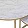 SECONIQUE Dallas Marble/Gold Coffee Table 74cm 2pcs