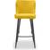 Julian Bowen Luxe Velvet Mustard and Black Bar Stool 105cm