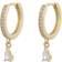 Snö of Sweden Camille Drop Ring Earrings - Gold/Transparent