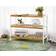 Songmics Bamboo Natural/White Shoe Rack 70x55cm