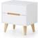 Julian Bowen Alicia White/Oak Bedside Table 35x45cm