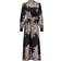 Neo Noir Nova Paisley Border Dress - Black