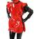 Red & Black Sexy French Maid Latex Apron