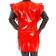 Red & Black Sexy French Maid Latex Apron