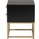 Baxton Studio Inaya Contemporary Black/ Gold Bedside Table 15.7x15.7"