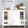 Homcom Modern Buffet White/Brown Storage Cabinet 47.2x35.5"