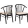 AC Design Furniture Kenna Set of 2 Black Kitchen Chair 83cm 2pcs