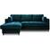 Lisa Bed Function With Footstool Peacock Blue Canapé 222cm Canapé 4 Places