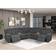 Premium Couch Gray Sofa 110" 5 Seater