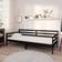 vidaXL Day Bed Black Soffa 204cm 2-sits
