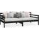 vidaXL Day Bed Black Soffa 204cm 2-sits