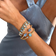 Caroline Svedbom Mini Drop Bracelet - Gold/Blue