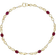 Gemondo Classic Style Infinity Bracelet - Gold/Ruby/Diamond