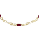 Gemondo Classic Style Infinity Bracelet - Gold/Ruby/Diamond
