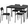 IKEA Sandsberg/Adde Black Bordsgrupp 67x110cm