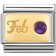 Nomination Composable Classic February Link Charm - Silver/Gold/Amethyst