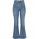 Urban Classics Women's High Waist Flared Jeans - Washed Denim