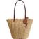 Coach Women's Small Straw Tote Bag Dark Natural Tan