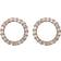 Christina Jewelry Circle Earrings - Rose Gold/Topaz