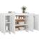 vidaXL Engineered Wood White Buffet 135x75cm