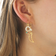 Stine A Bella Moon Earring - Gold/Pearl