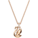 Swarovski Swan Pendant Necklace - Rose Gold/Black/Transparent