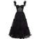 Milla Black Ruffled Tulle Midi Dress