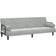 vidaXL Sofa Bed With Armrests Light Grey Sofa 205cm 2 Seater