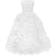 Milla Dramatically flowered tulle dress in white