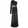 Milla One-shoulder maxi dress with feather-trimmed bottom, Xo Xo