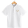 Shein Boys Antler Embroidery Button Half Placket Polo Shirt