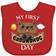 Inktastic My First Groundhog Day Cute in White Baby Bib