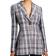 Santorelli Nelli Modern Plaid Single-Button Jacket - Electric Blue