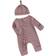 Infant Baby Girls Outfit Long Sleeve Jumpsuit with Hat - Purple