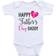 Heart Co Designs Happy 1st Father's Day Daddy Bodysuit - Hot Pink Text