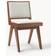 Westwing Collection Sissi Dark Wood/Cream White Køkkenstol 85cm