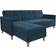 DHP Hartford Sectional Futon Blue Sofa 138.4cm