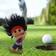 Lykketrold Goodlucktroll Golfer Multicolored Dekorationsfigur 9cm