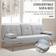 Homcom Scandi Style Grey Sofá 181cm Sofá 3 Plazas