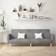 vidaXL 375784 Light Grey Sofa 220cm 2 personers
