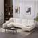 Willa Arlo Trego Creamy/White Sofa 105.5" 4 Seater