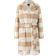 Comma Checked Coat - Sandstone