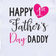 Heart Co Designs Happy 1st Father's Day Daddy Bodysuit - Hot Pink Text