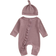 Infant Baby Girls Outfit Long Sleeve Jumpsuit with Hat - Purple