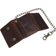 Cazoro RFID Blocking Tri Fold Biker Chain Wallet - Brown