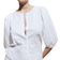 H&M Linen-Blend Blouse - White