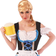 Hisab Joker Oktoberfest Klänning Blå Maskeraddräkt