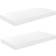 vidaXL 323746 White High Gloss Wall Shelf 50cm 2pcs